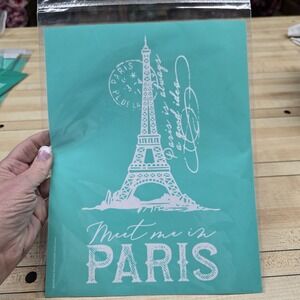 "Meet Me In Paris" Chalk Couture Transfer Stencil Sz B RETIRED 8.5x11" DIY